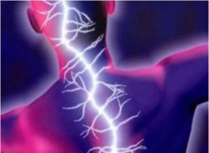 The influx of electric energy into the human body